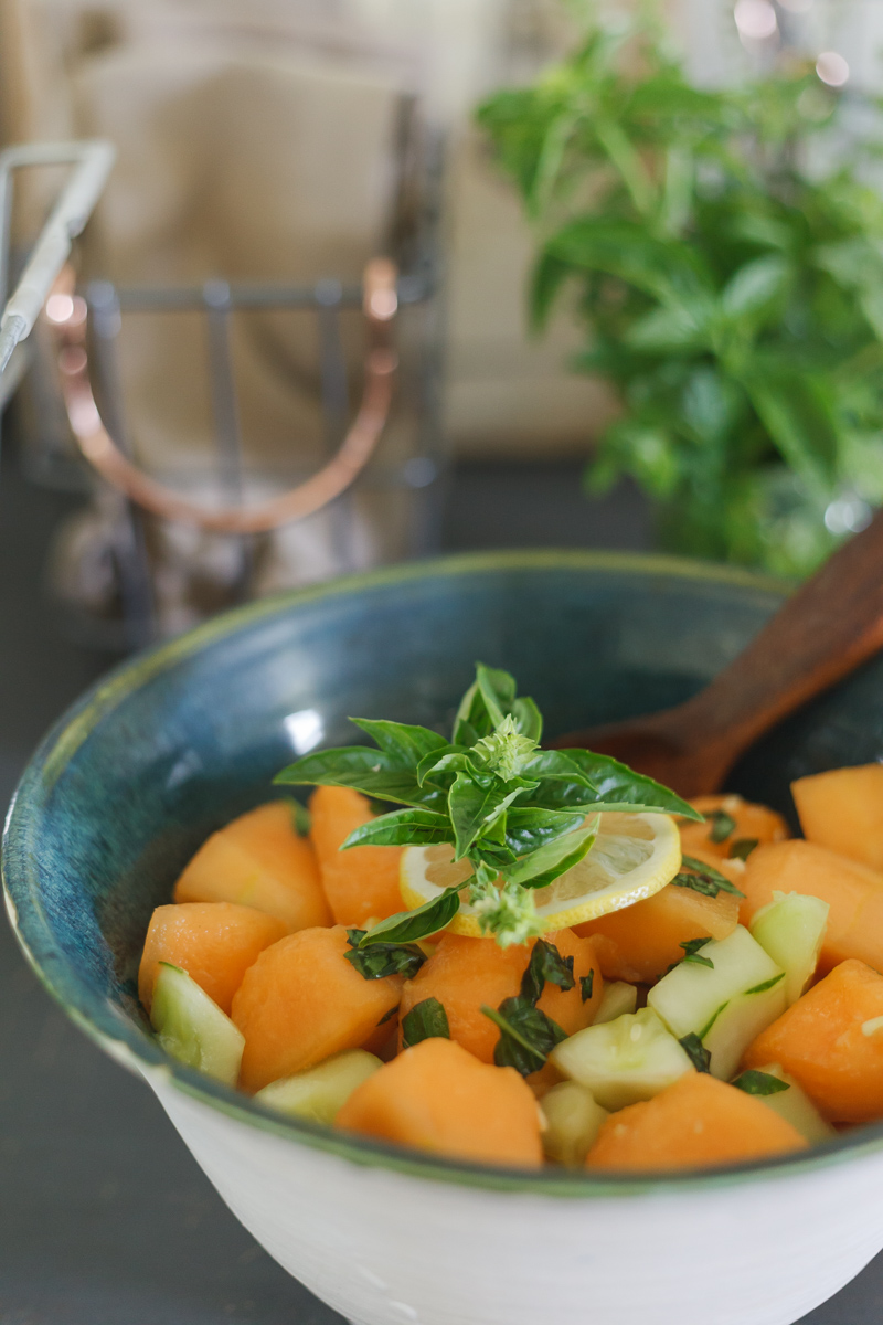 Cantaloupe & Basil Salad