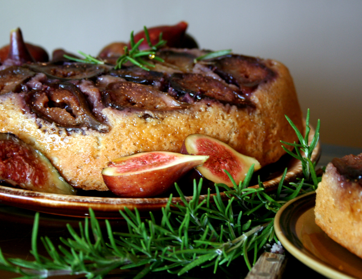 Fig and Rosemary Upside Down Cake