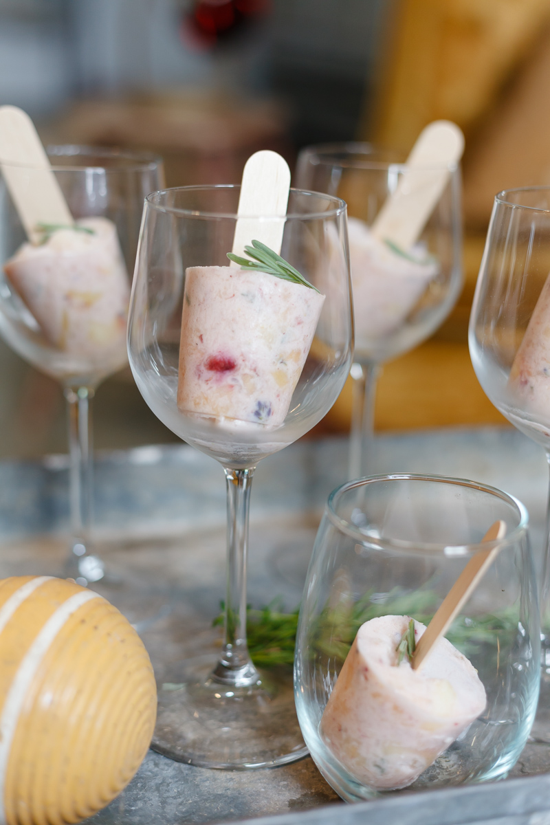 Peach and Lavender Popsicles