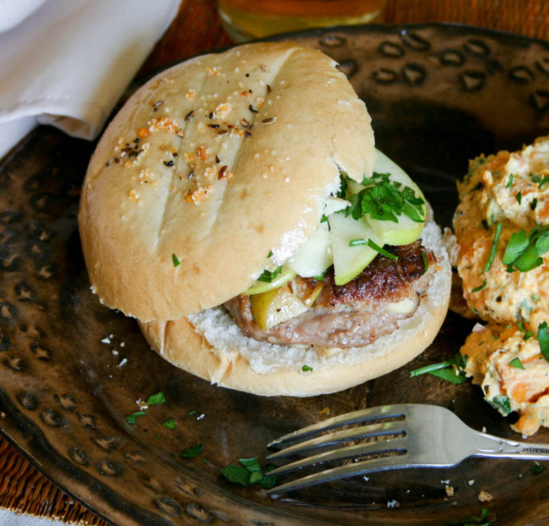 Apple & Brie Pork Burgers